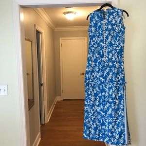 Vintage Lilly Pulitzer blue floral maxi